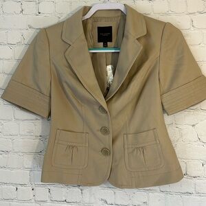 2/$15 The Limited Collection tan short sleeve jacket